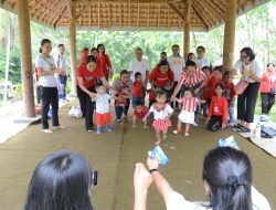 Memeriahkan HUT RI, Anak SM GBI Baturaja Ibadah Padang di Telaga Arum