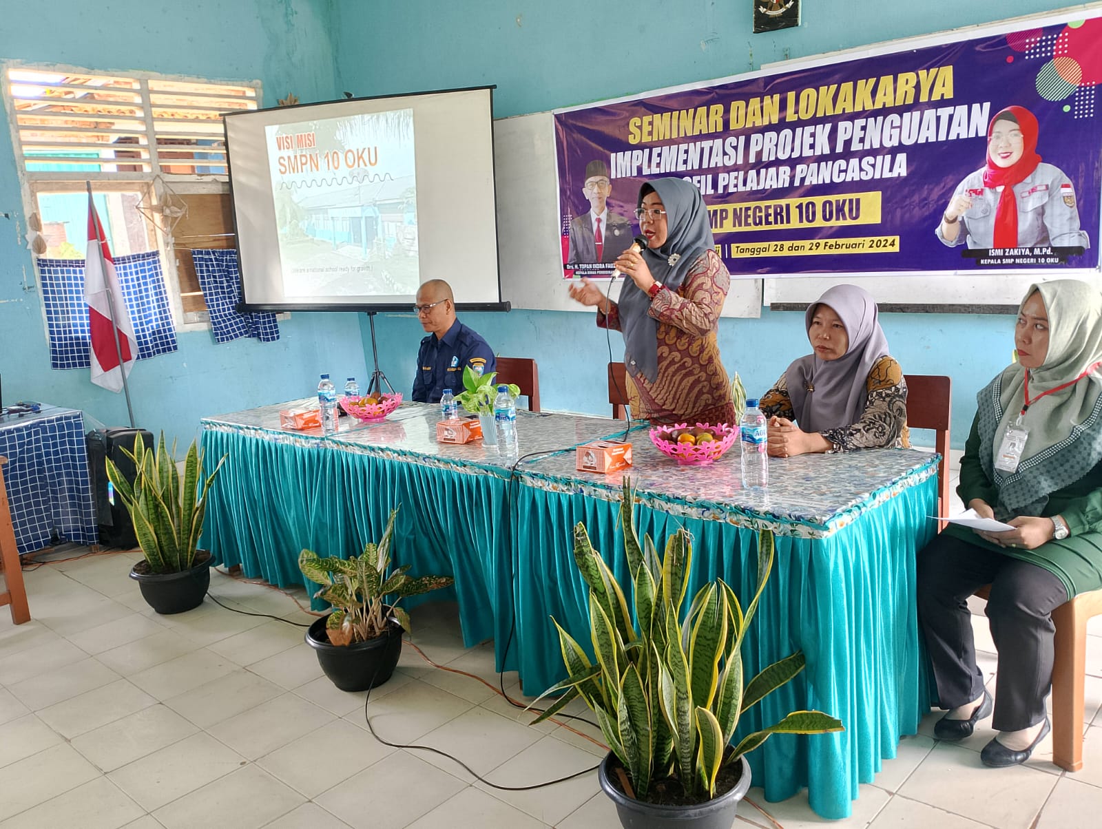 SMPN 10 OKU Gelar Seminar Implementasi Projek Penguatan Profil Pelajar Pancasila (P5) untuk Tingkatkan Kompetensi Guru